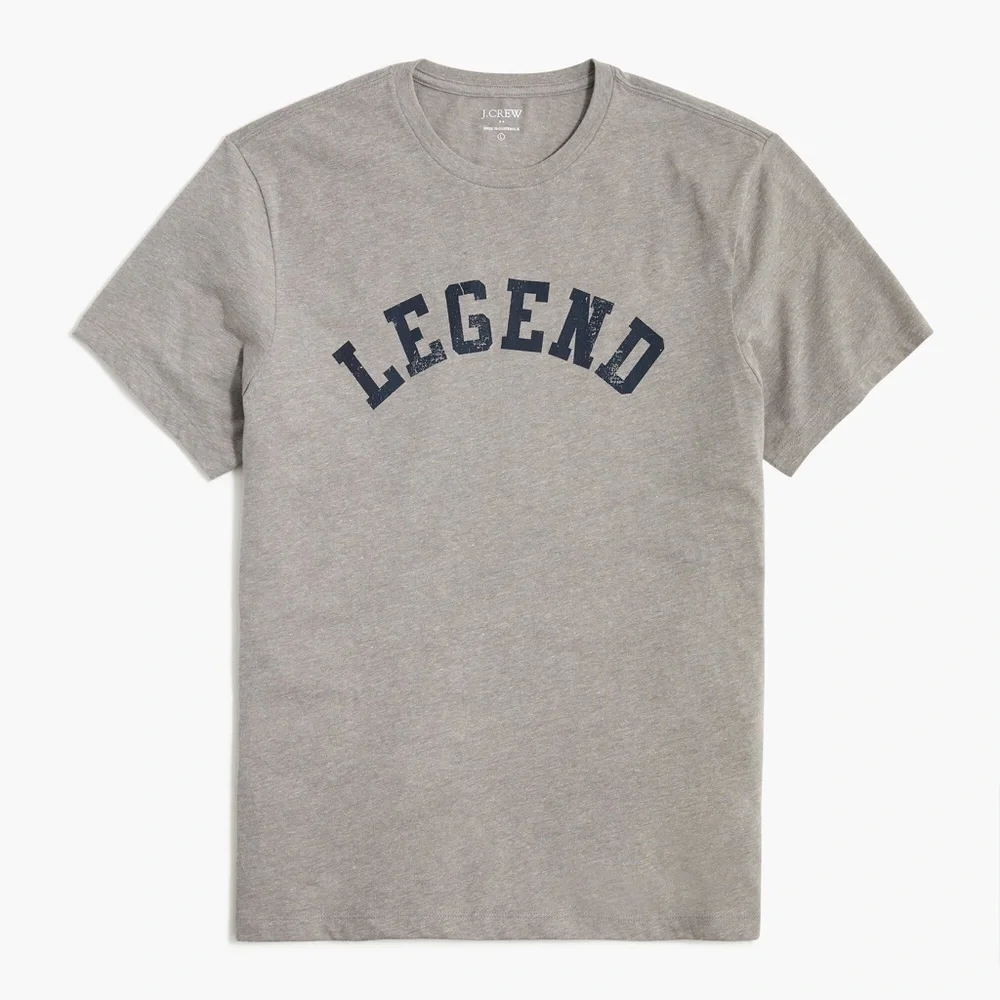 J. Crew Gray 'Legend' Graphic Tee